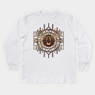 zero antique gold luxury retro design Kids Long Sleeve T-Shirt